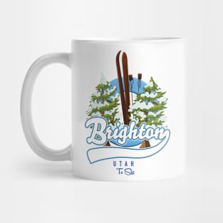 Brighton Utah to ski logo Mug